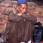Nepal Pashupatinath Man at the leprosarium of Pashupatinath