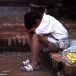 Nepal children Kathmandu young boy seller of fruit Kathmandu Nepal