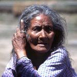 Pashupatinah Nepal Leprocy Old lady at the leprosarium of Pashupatinath
