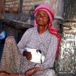 Pashupatinah Nepal Leprocy Old lady at the leprosarium of Pashupatinath