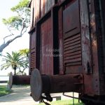 Italy, Fusaro, Bourbon park (11/01/2024) - railway carriage used for the deportation of Italian Jews to Nazi extermination camps