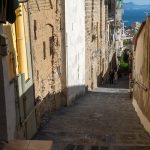 The historic Petraio stairway in the heart of Naples