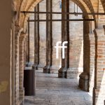 Offida arcades of the church of Collegiata